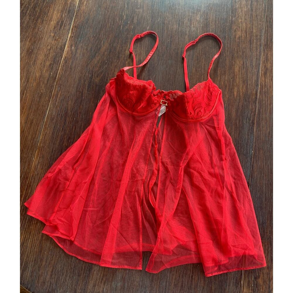 Victoria’s Secret red teddy slip dress lingerie